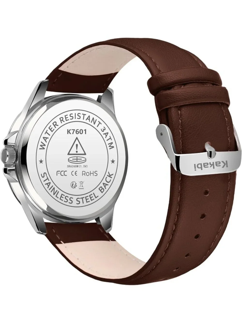 Men's Brown Black Analog Quartz Leather Classic Roman Numeral Waterproof Watch